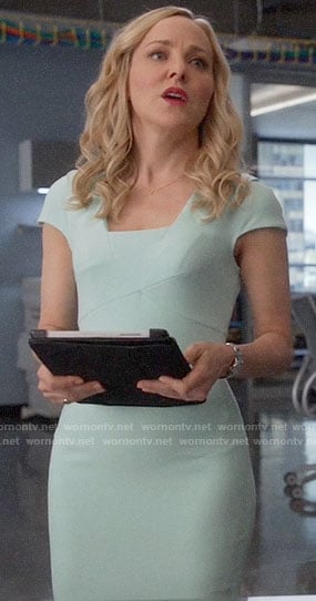 Marissa's mint green dress on Bull