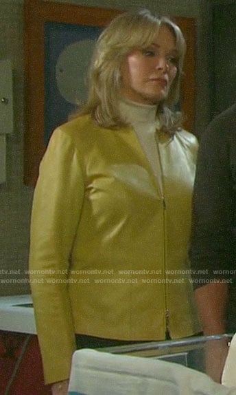 Marlena's yellow leather jacket on Days of our Lives