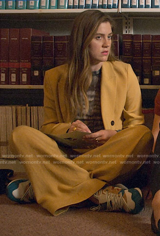 McAfee's mustard yellow suit on The Politician