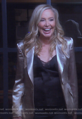 Shannon's metallic blazer on The Real Housewives of Orange County