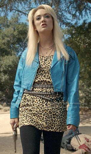 Montana's mini leopard dress on AHS1984