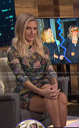 Morgan's metallic floral dress on E! News Nightly Pop