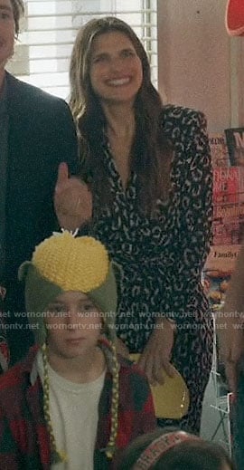 Rio's black leopard print jumpsuit on Bless This Mess