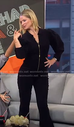 Sara's black corduroy jumpsuit on GMA Strahan Sara And Keke