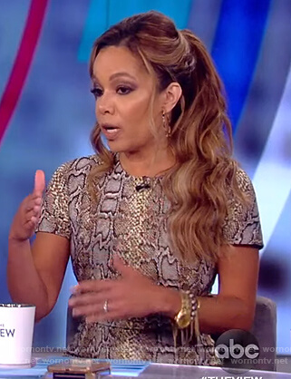 Sunny's snake print sheath dress on The View