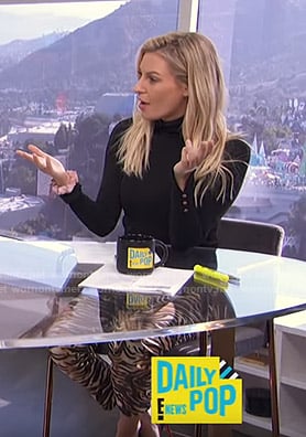Morgan's tiger print pants on E! News Daily Pop