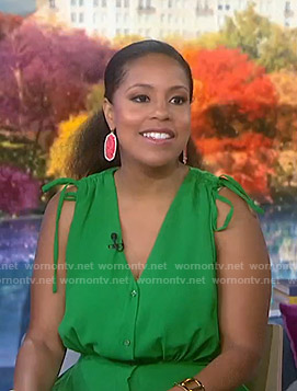 Sheinelle's pink drop earrings on Today