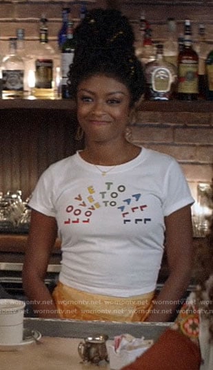 Ali's LOVE TO ALL tee on God Friended Me