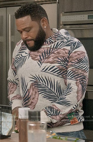 Andre's palm leaf print hoodie on Black-ish