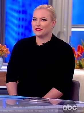 Meghan's black asymmetric dress on The View