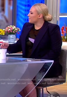 Meghan's black printed dress on The View