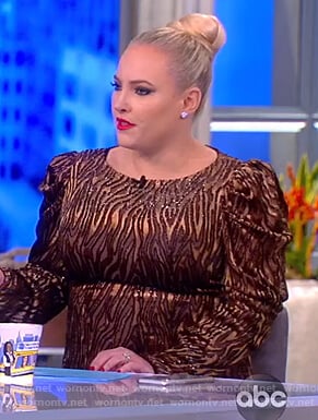 Meghan's metallic tiger stripe dress on The View