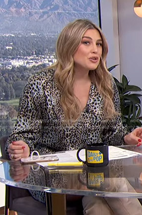 Carissa's grey leopard print dress on E! News Daily Pop