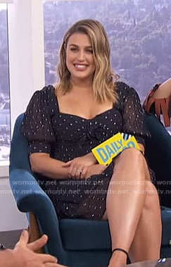 Carissa's metallic dotted dress on E! News Daily Pop