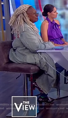 Whoopie's corduroy distressed jacket on The View