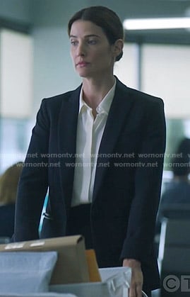 Dex's black blazer on Stumptown