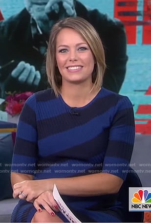 Dylan's blue and black striped maternity dress on Today