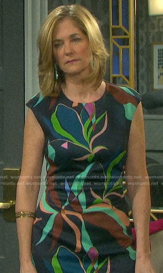 Eve's leaf print dress on Days of our Lives