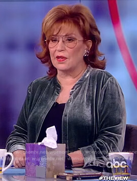 Joy's green velvet blouse on The View