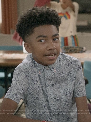 Jack's bicycle print shirt on Black-ish