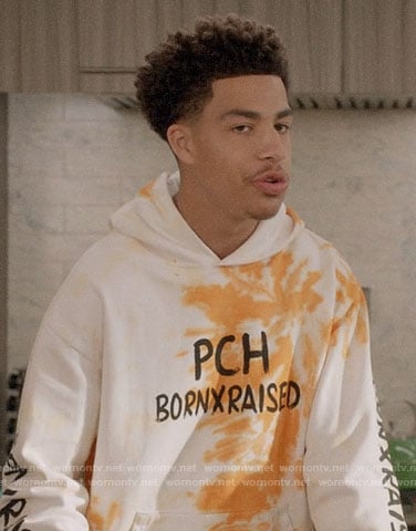 Junior's PCH Born x Raised hoodie on Black-ish