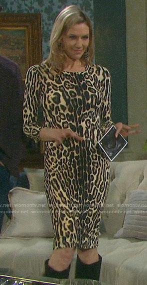 Kristen's leopard print dress on Days of our Lives