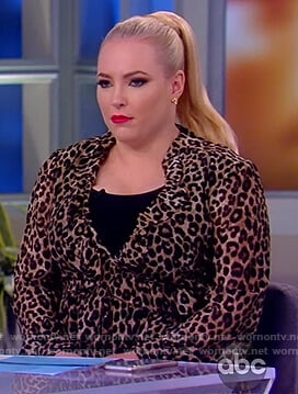 Meghan's leopard print midi dress on The View