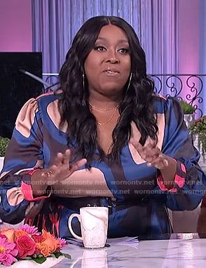 Loni's mixed leopard print dress on The Real