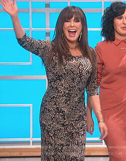 Marie's paisley ruched dress on The Talk