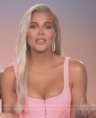 Khloe's pink corset top on Keeping Up with the Kardashians