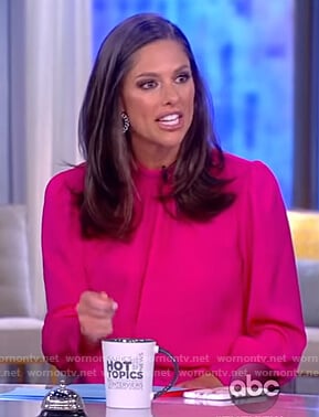 Abby's pink smocked blouse on The View