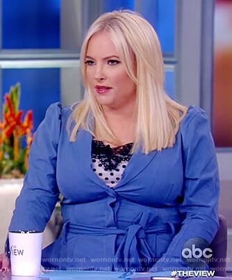 Meghan's blue tie waist jumpsuit on The View