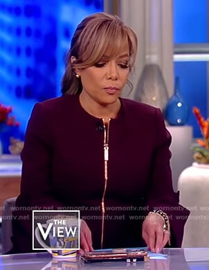 Sunny's purple peplum jacket on The View