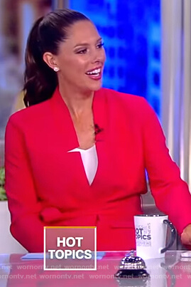 Abby's pink belted blazer on The View