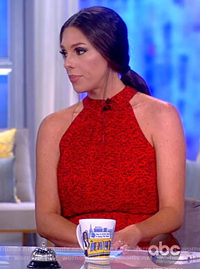 Abby's red leopard halter maxi dress  on The View