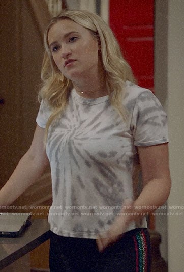 Roxy's tie dye tee on Almost Family