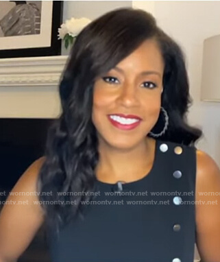 Sheinelle's black button detail dress on Today
