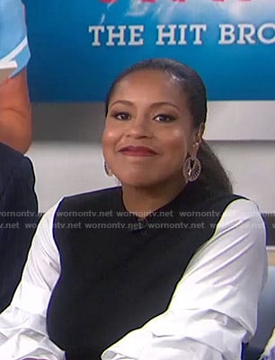Sheinelle's gold earrings on Today