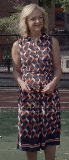 Susan's geometric print shirtdress on God Friended Me