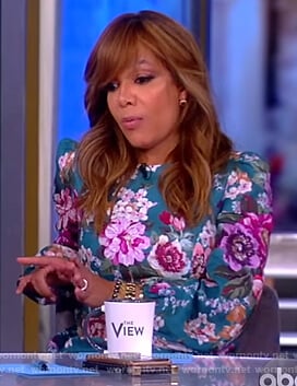 Sunny's green floral print maxi dress on The View