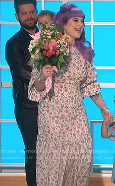 Kelly Osborne's white floral dress on The Talk