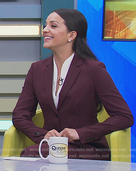 Diana's burgundy blazer on Sunnyside