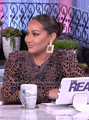 Adrienne's burnout leopard dress on The Real