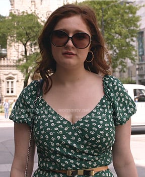 Debbie's green floral wrap dress on Shameless