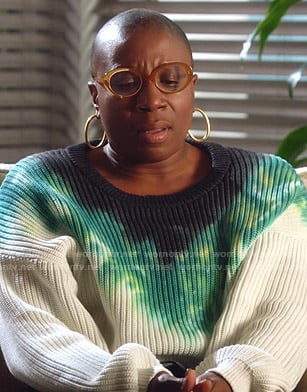 Hen's tie dye ribbed sweater on 9-1-1