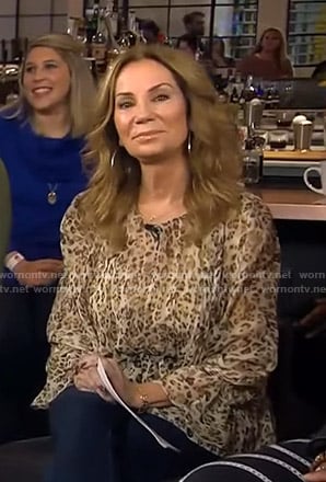Kathie's leopard print peplum top on Today