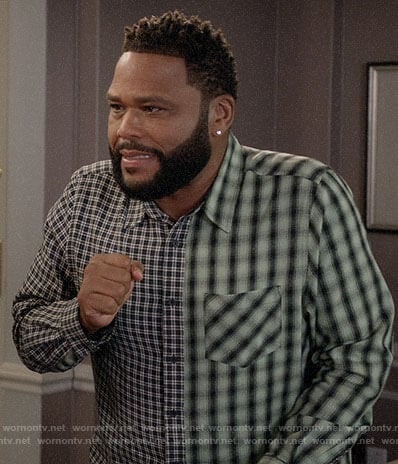 Andre's mixed plaid shirt on Black-ish