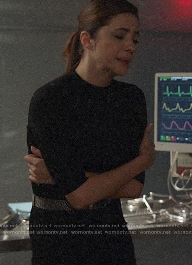 Andrea's black dress on Supergirl