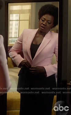 Annalise's pink two tone blazer on How to Get Away with Murder