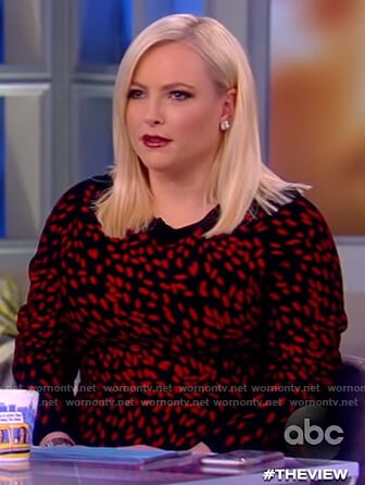 Meghan's black and red floral dress on The View